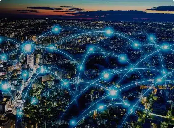 Imagen que representa los nodos de conexión que configura Total Redes para conectar los negocios al mundo.
